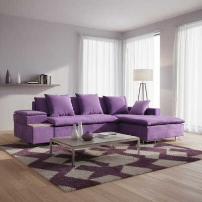 Design Ecksofa Sofa L-Form Bettfunktion Couch Polstersëtzung Eck Sofas Textil Nei