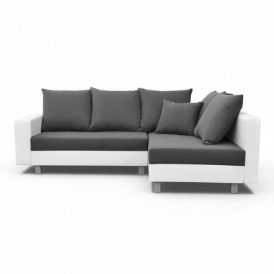 Design Ecksofa Sofa L-Form Bettfunktioun Couch Sëtz Eck Sofas Textil Polster Nei