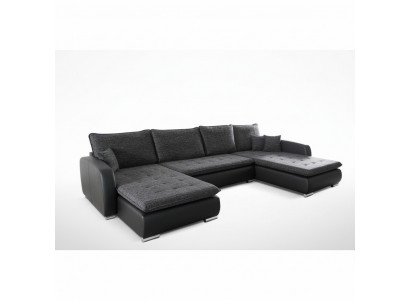 Design Ecksofa Sofa Elena Bettfunktioun Canapé Polster Sëtz Eck Sofa XXL Neit