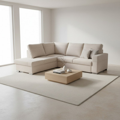 Design Ecksofa Sofa Bettfunktioun Couch Polster Sëtz Eck Sofas Wunnlandschaft Nei