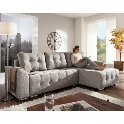 Design Ecksofa Sofa Loft Schloffunktion Couch Polster Sëtz Eck Sofas Schloofsofa