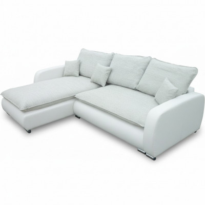 Design Eckcanapé Sofa Stoffe Schlofffunktioun Canapé Këssen Sëtz Eckcanapeën Schloffcanapé