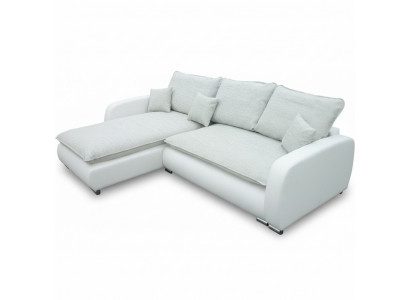 Design Eckcanapé Sofa Stoffe Schlofffunktioun Canapé Këssen Sëtz Eckcanapeën Schloffcanapé