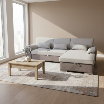 Design Ecksofa Sofa Schloflut Couch Polster Sëtz Eck Sofasen Bettfunktioun Eck
