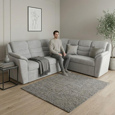 Schlofsofa Auszéihe Couch Stoff Eck Sofa Polster Ecke Textil Couchen Verso