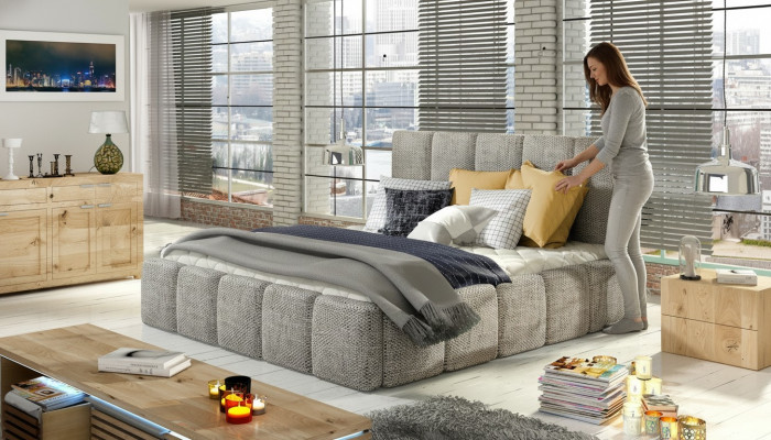 Modern XXL Luxus Design Bett Betten Stil Hotel Duebel Lieder 140 160