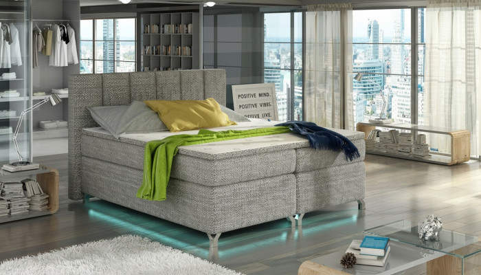 Boxspring-Bett 180x200cm Hotel Better Lieder Komplett Bettkëschte Topper