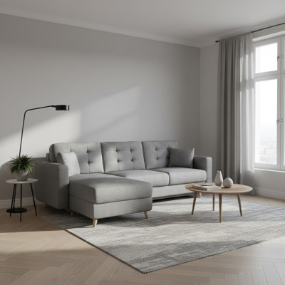Schlofstull Sofa Polster Funktiounscouch Wunnzëmmer Ecksofa Textil Sëtz