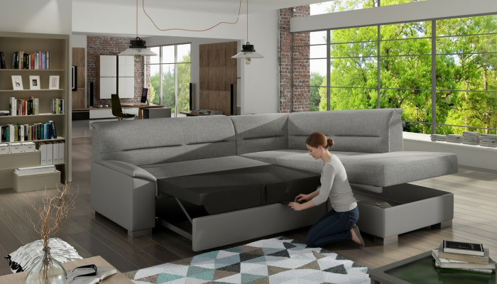 Schlofcanapé Canapé Polster Wunnzëmmer Textil Eckcanapé Couche Sëtz Garnitur Canapéen