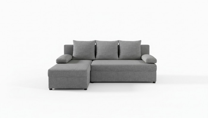 Modern Schlofsdivan Canapé Polster Sëtz Garnitur L Form Textilstoff Couch Lieder