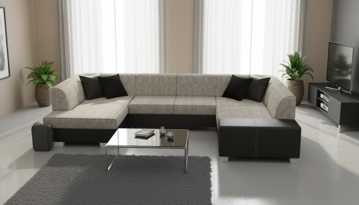 Canapé Couchage Modern Canapé-Lit Couchage Fonction Lit Coussin Eccakombinatioun
