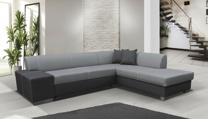 Modernen Design Ecksofa Porto, Schloffunktion Couch, Textil Sofas, Schloffsofa