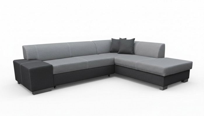 Modernen Design Ecksofa Porto, Schloffunktion Couch, Textil Sofas, Schloffsofa