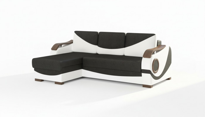 Design Ecksofa Perto Bettfunktioun Couch Polster Textil Sofae Couchen Schlof
