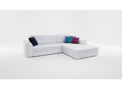 Design Ecksofa Bettfunktioun Couch Polster Sofae Textil Sofae Sofa