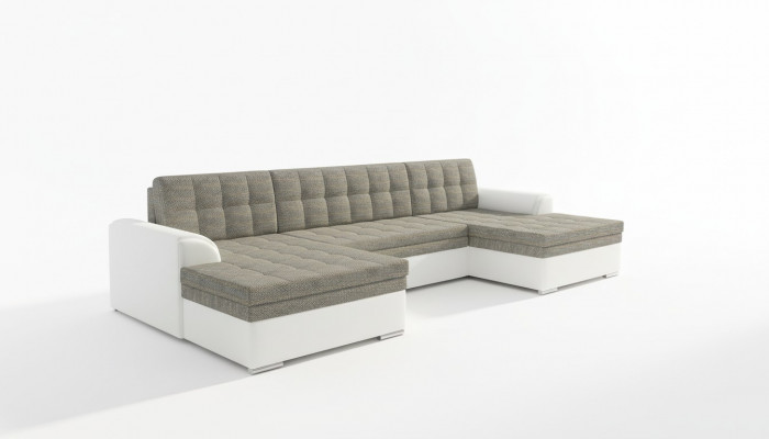 Modern Design Ecksofa Vento Bettfunktion Couch Lieder Polstersuen Textil Sofaeën