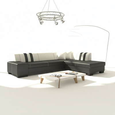 Design Ecksofa Schlofsofa Bettfunktioun Sofae Couch Lieder Textil Polster Neij