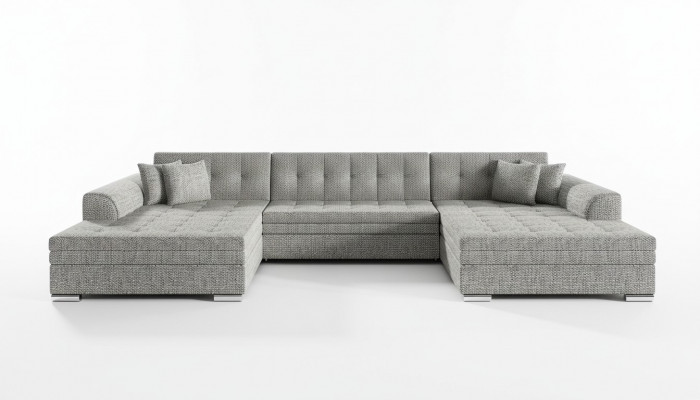 Design Ecksofa Schlofssofa Bettfunktioun Canapé Lieder Polster Textil Canapéën Nei 1070