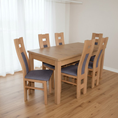 Dësch Iessgrupp Iesszëmmer Garnitur Still Set Holzbëssegarnituren Dësch