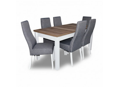 Design Dësch + 6 Still Iesszëmmer Garnitur Stull Set Iessgarnituren Dëscher