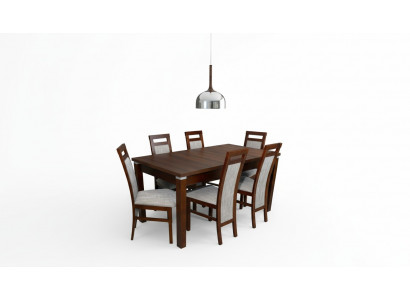 Dësch + 6 Still Design Iesszëmmer Garnitur Stull Set Iessgarnituren Dëscher