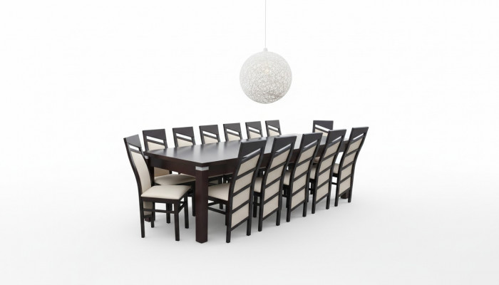 Design Iesszëmmer Set Stull Set Dësch + 12 Still Iessgruppen