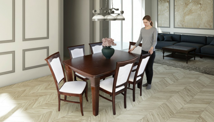 Designer 400cm Holzdësch Konferenzdësch Dëscher Reunioun Iesszëmmer Dësch