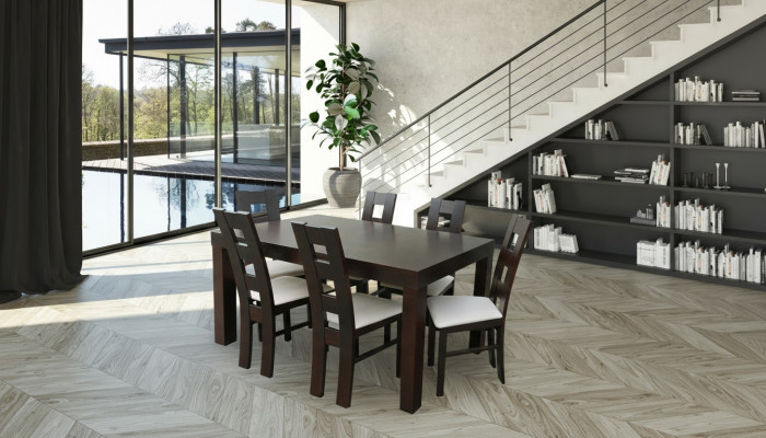 Designer Dësch + 6 Still Dekor Garnituren Komplett Wunnzëmmer Iesszëmmer