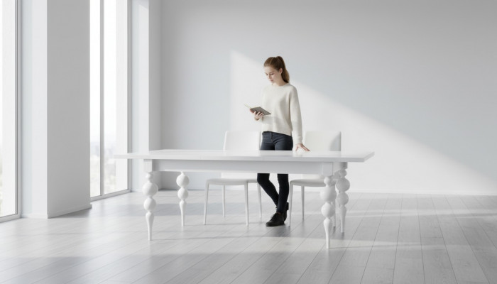 Designer Iessdësch Design Dësch Holz Iesszëmmer Wunnzëmmer Dekor klassesch