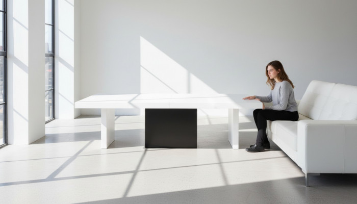 Modernt XXL Büro Konferenztësch Dëscher Iesszëmmer Holz Versammlung