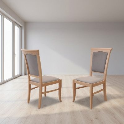 Luxus Design Polsterstull Stull Sëtz Leien Büro Iesszëmmer Massiv Holz