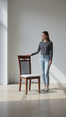 Luxus Design Polster Massiv Holz Stull Büro Office Iesszëmmer Still Sëtz