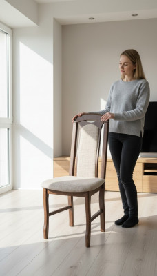 Luxus Design Gepolsterten Stull Stiller Sëtz Lehn Büro Office Iesszëmmer Massiv