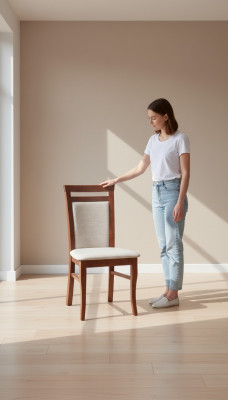 Luxus Design Polstersëtz Stull Stull Sëtz Réck Holz Büro Office Iesssall