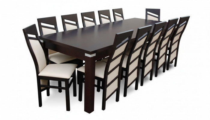 Design Iesszëmmer Garnitur Stull Set Dësch + 12 Stullen Iessgarnituren Dëscher Holz