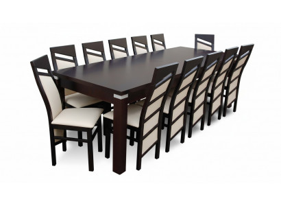 Design Iesszëmmer Garnitur Stull Set Dësch + 12 Stullen Iessgarnituren Dëscher Holz