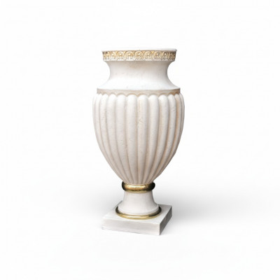 XXL Vase Dësch Dekoratioun Deko Vasen Antik Stil Skulptur Figur Kelch Roum 0882