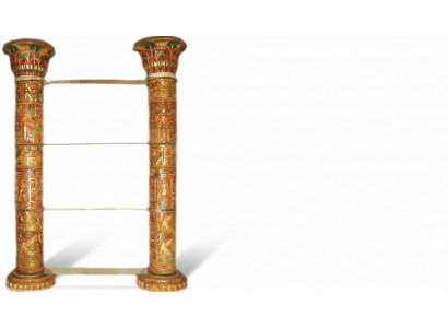 Regal Glas Vitrine Egyptesch Regaler Vitrinen XXL Säulen 240cm Säil Ägypten Nei
