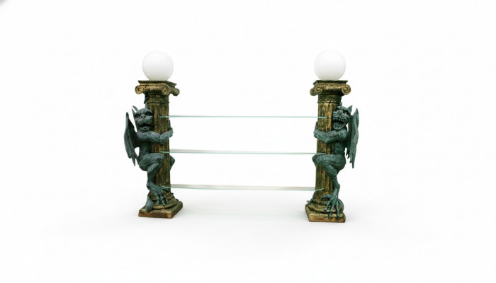 Design Vitrinneregal Glas Sail Vitrinnen Regaler Dekofiguren Schaf Lampe1835