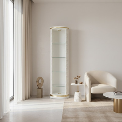 XXL Vitrine Bar Regal Glasbuedem Schaf Vitrinëssäil 181,5 cm 1883 Nei