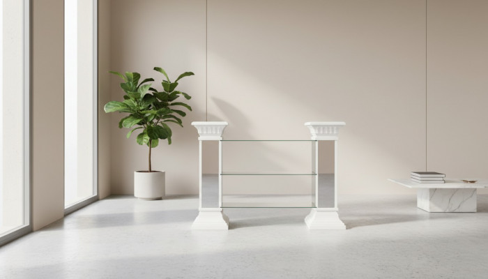 Design Regal XXL Vitrinn Säule Vase Decovase Spigel Dekoratioun Deco 1838 Nei
