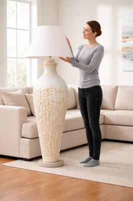 Design XXL Vasellen Luuchten Vase Buedemdëscht Luuchte Dëschtluuchte Dëschtlampe Luuchten 140cm