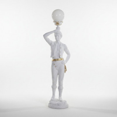 Liewensgréisst Hindu Stand Luucht Skulptur Steeluucht Lampe Dekoratioun Figur 160cm