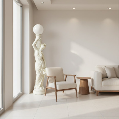 Wunnzëmmer Steelampe Luucht Stee Luuchten XXL Design Lampe Figur Skulptur 6833