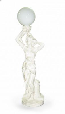 Antik Stil Figur Stehlampe Standleuchte Luucht Luuchten Liewensgréisst Beliichtung