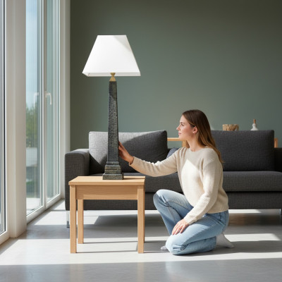 XXL Design Dëschtlampe Dëschtluucht Luucht Luuchten Designer Beliichtung