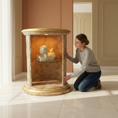 Vitrine Design Sail Schaf Vitrinnen Regal Späicher Beliicht Sail Figur