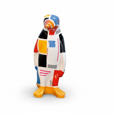 XXL Designer Figur Handaarbecht Bemoolt Figuren Skulptur Statue Skulpturen Pinguin