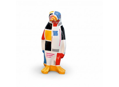 XXL Designer Figur Handaarbecht Bemoolt Figuren Skulptur Statue Skulpturen Pinguin