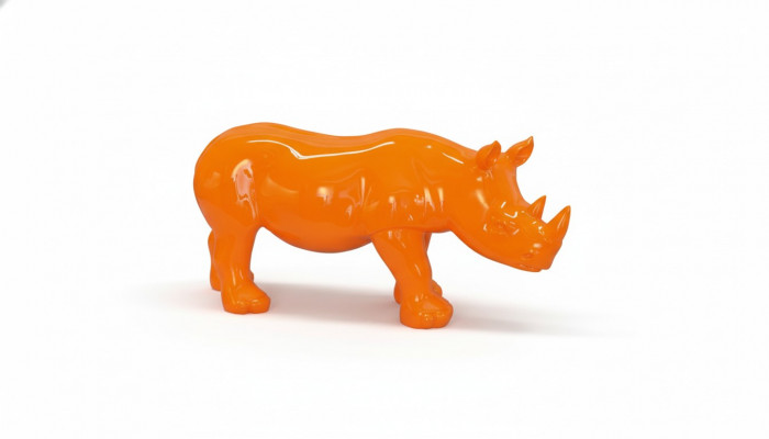 Design Nashorn Figur Statue Skulptur Figuren Skulpturen Dekoratioun Deko 3087 Nei